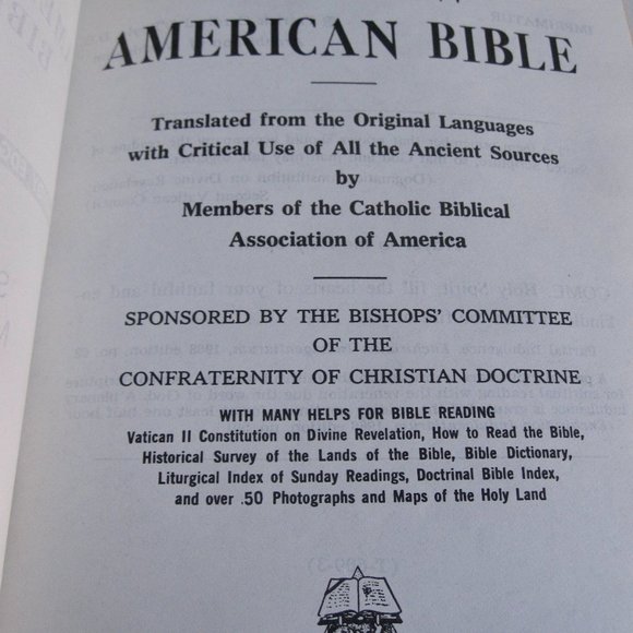 St Joseph Edition NAB New American Bible Medium Size Color Illustrated 1970s - Picture 3 of 10